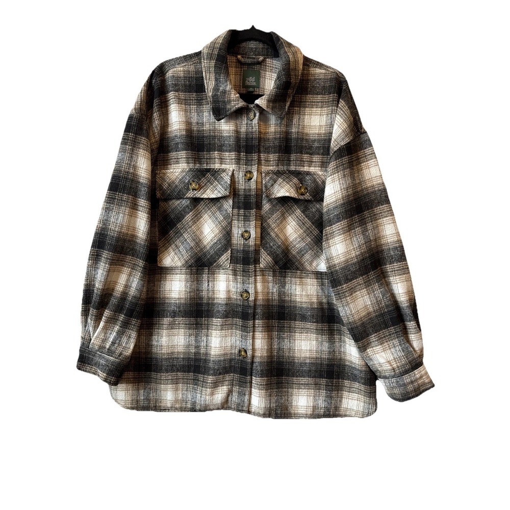 Wild Fable Wool Blend Outdoor Cozy Shacket Jacket XXL Boho Cottagecore Cabincore